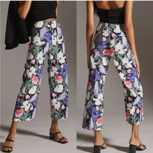 Cecilia Pettersson for Anthropologie The Colette Cropped Pants in Garden Floral